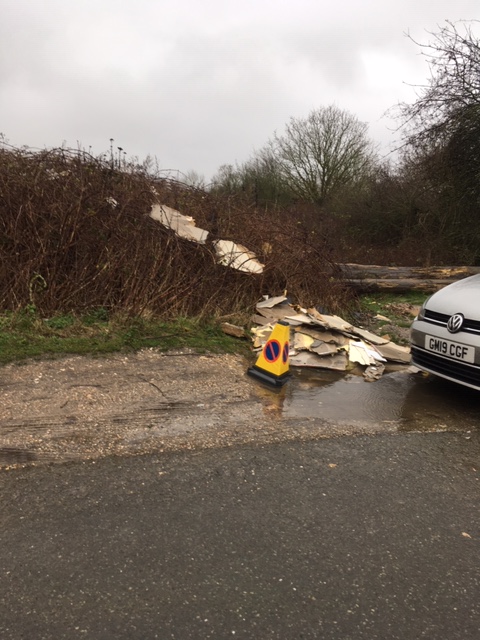 Fly tipping Monxton